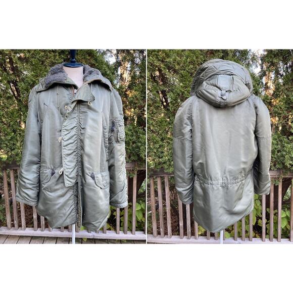 Size fits M USAF N-3B Flight Pilot Jacket Nylon Twill Vintage 60s Military - Picture 1 of 7